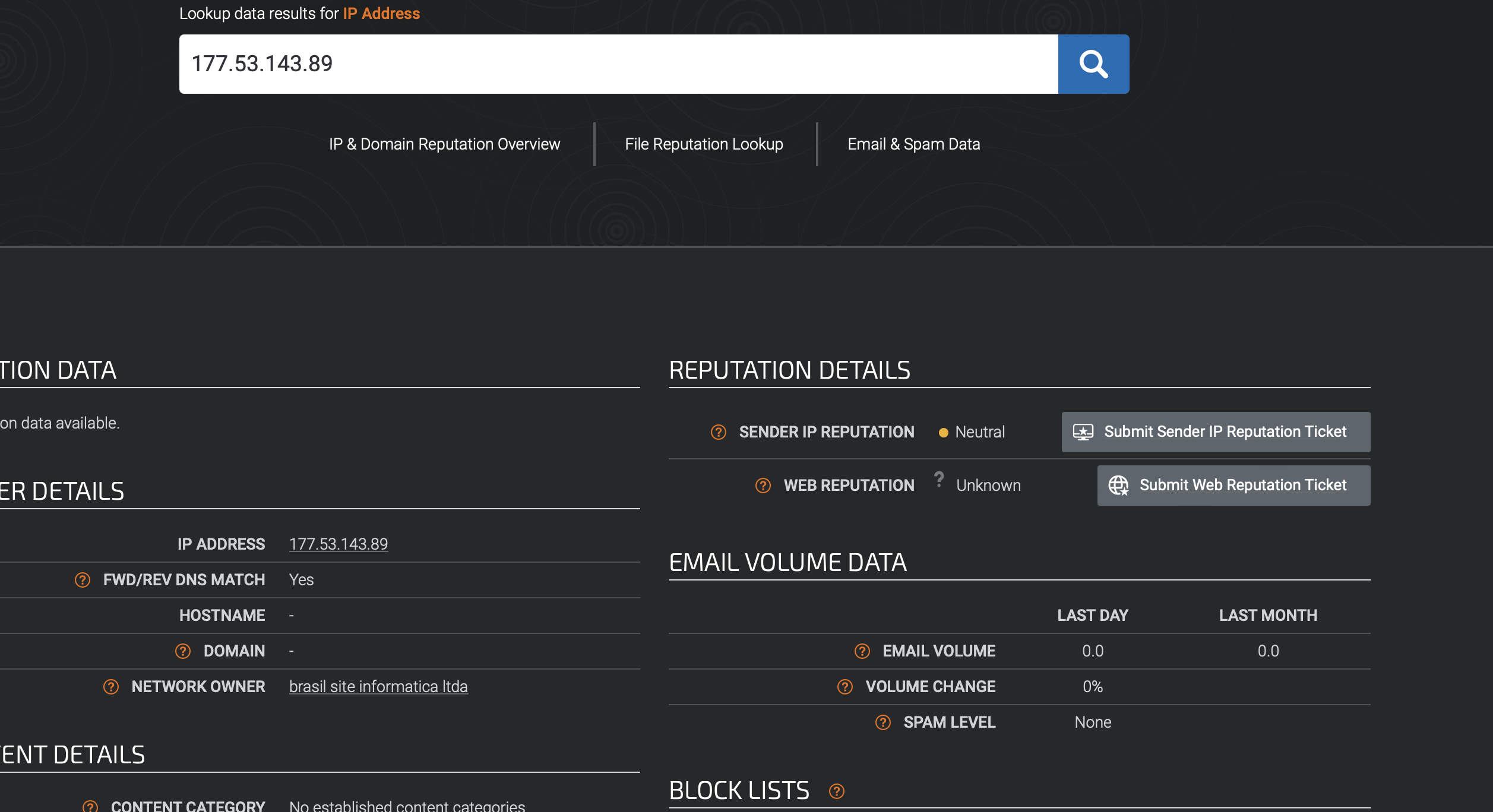 Cisco Talos Intelligence Search